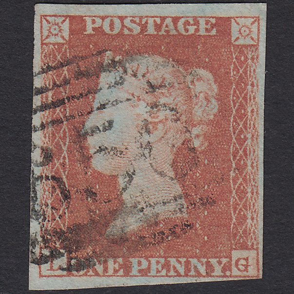 GB QV 1841 1d Red-brown (Plate 89) SG8-B1(1) LG FU 4 Margins