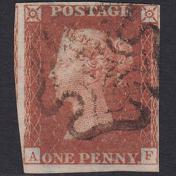 GB QV 1841 1d Red-brown (Plate 20) SG8-B1(1) Constant Variety AF FU 4M MX