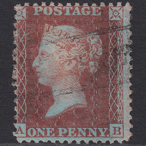 GB QV 1855 1d Plum (Plate 16) SGC6(3) AB GU Miss Imprimatur Scots Local Cancel