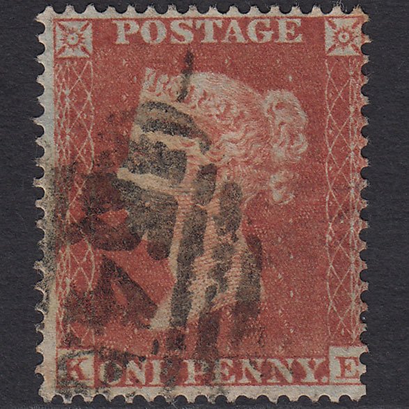 GB QV 1854 1d Red-brown (Plate 172) SG17-C1(1) KE GU