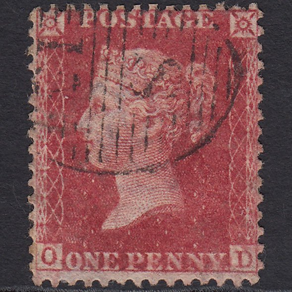GB QV 1857 1d Rose-red (Plate 60) SG40-C10(1) OD GU London D&S Cancel