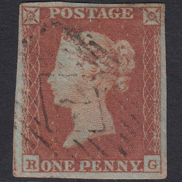 GB QV 1841 1d Red-brown (Plate 122) SG8-B1(1) RG GU London IS 2