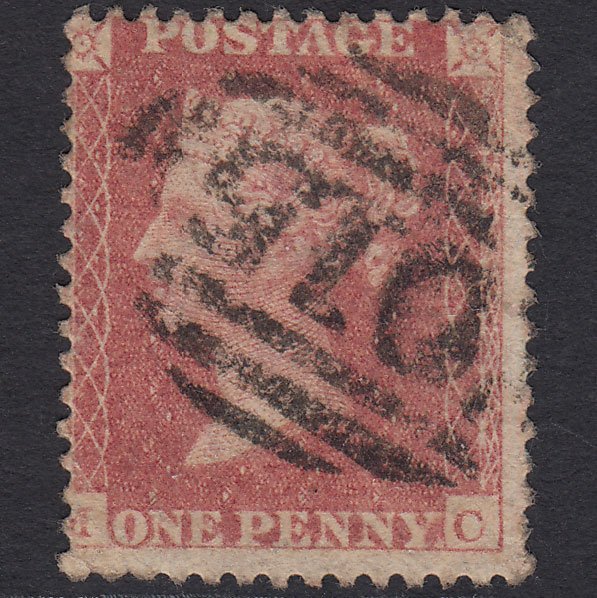 GB QV 1861 1d Rose-red Plate R15 SGC13(1) MC GU Milford Junction 015