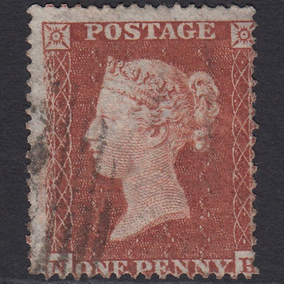 GB QV 1854 1d Red-brown (Plate 194) SG17-C1(1) NH FU Misperf