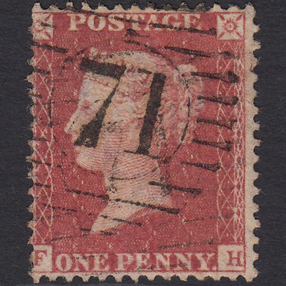 GB QV 1857 1d Rose-red (Plate 62) SG40-C10(1) FH FU London D&S 71