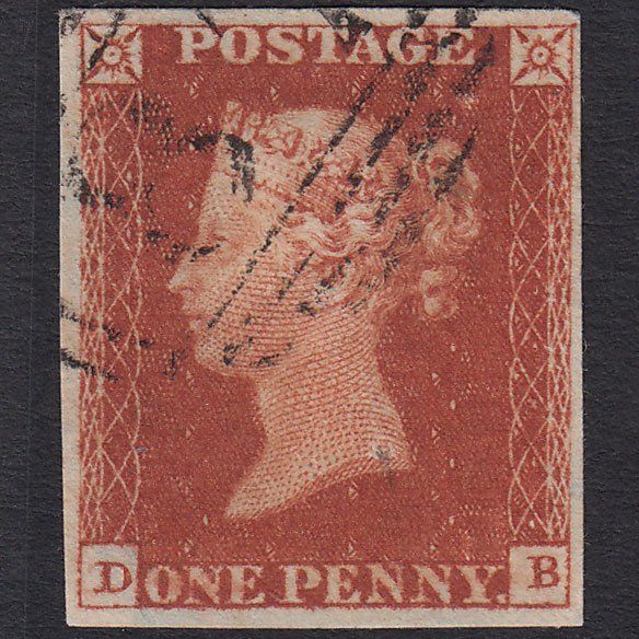 GB QV 1841 1d Red-brown (Plate 47) SG8-B1(1) DB GU 4 Margins Blandford 87