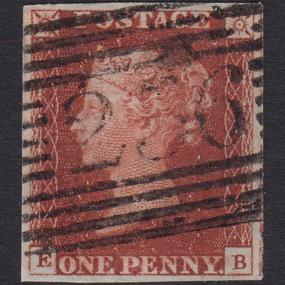 GB QV 1841 1d Deep Red-brown (Plate 47) SG10-B1(4) EB VFU 4M Moffat 256