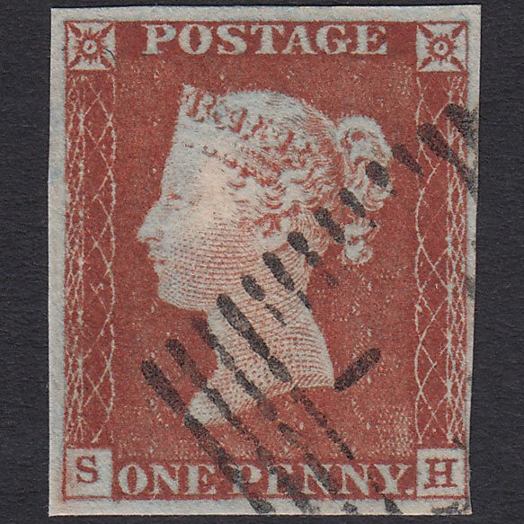 GB QV 1841 1d Red-brown (Plate 49) SG8-B1(1) SH VFU 4 Margins Scotland