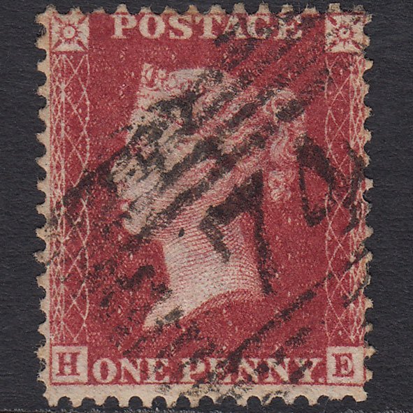 GB QV 1857 1d Deep Rose-red (Plate 43) SG41-C10(4) HE GU Coldstream 74