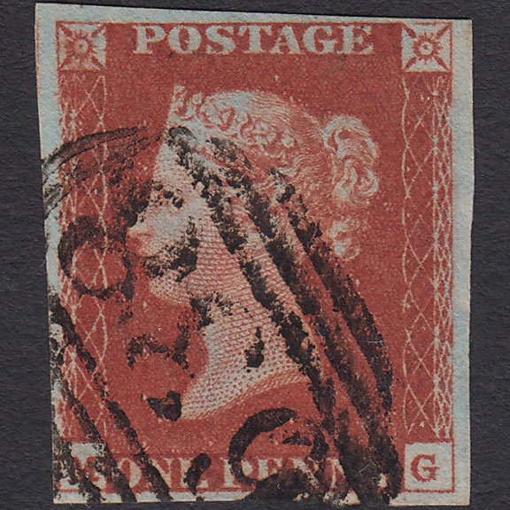 GB QV 1841 1d Deep Red-brown (Plate 60) SG10-B1(4) MG FU 4M Retford 638