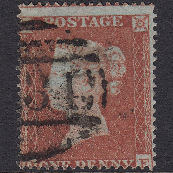GB QV 1854 1d Red-brown (Plate 174) SG17-C1(1) QE FU Misperf