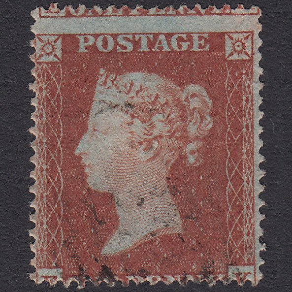 GB QV 1854 1d Red-brown (Plate 198) SG17-C1(1) FK VFU Light Cancel Misperf