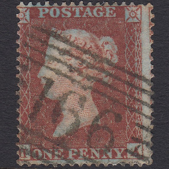 GB QV 1854 1d Red-brown (Plate 195) SG17-C1(1) HA GU Grantown 166