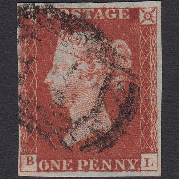 GB QV 1841 1d Deep Red-brown (Plate 60) SG10-B1(4) BL VFU 4 Margins