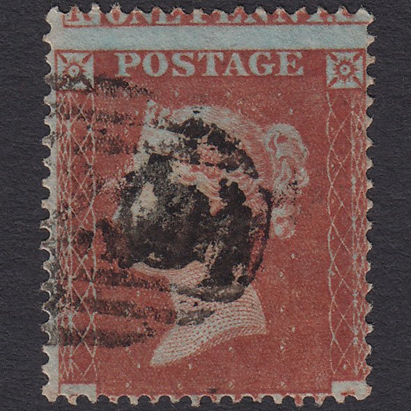 GB QV 1854 1d Red-brown (Plate 174) SG17-C1(1) SJ GU Large Misperf