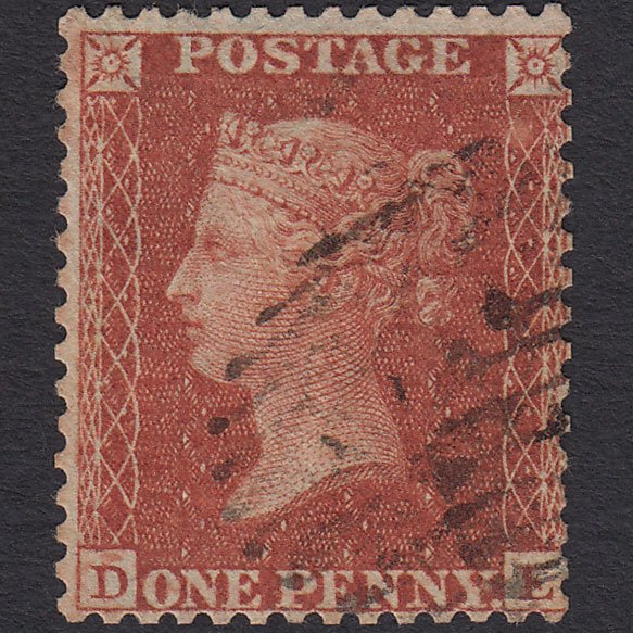 GB QV 1855 1d Red-brown (Plate 8) SG24-C3(1) DE GU Scotland