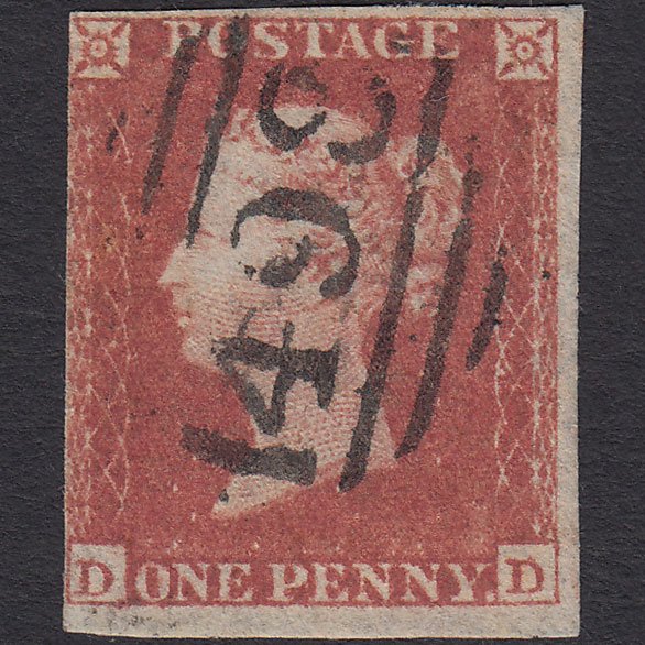 GB QV 1841 1d Red-brown (Plate 160) SG8-B2(1) DD FU 3m Manchester 498