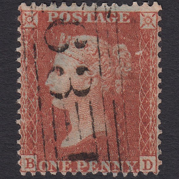 GB QV 1856 1d (Plate 44) SG29-C8(1) BD FU Greenock 163 Roller Cancel