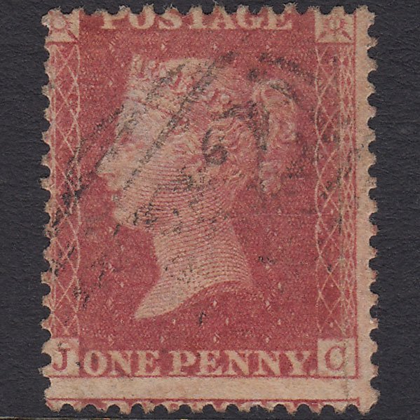 GB QV 1857 1d Rose-red (Plate 39) SG40-C10(1) JC GU Large Misperf