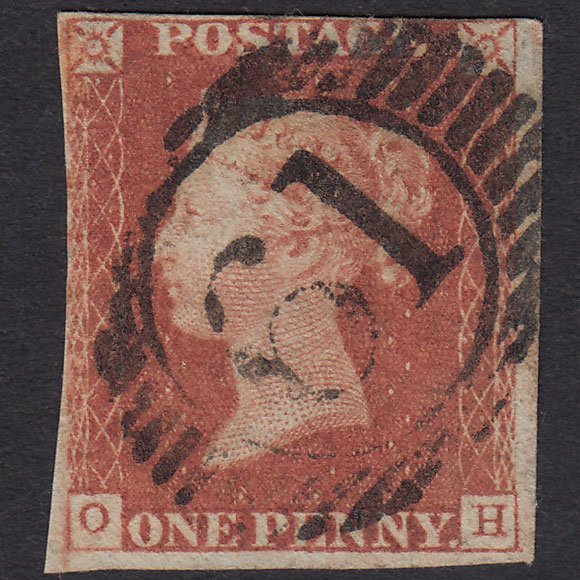 GB QV 1841 1d Red-brown (Plate 77) SG8-B1(1) OH GU nr 4M London D&S 61