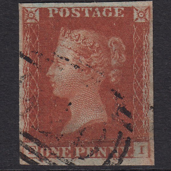 GB QV 1841 1d (Plate 58) SG10-B1(4) RE-entry FI GU 4M Light Cancel