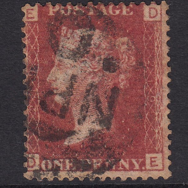 GB QV 1864 1d Lake-red (Plate 219) SG44-G1(2) DE GU Npb Cancel