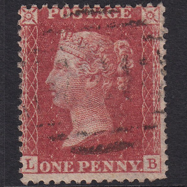 GB QV 1857 1d Rose-red (Plate 55) SG40-C10(1) LB GU Light Cancel