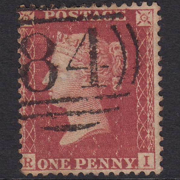 GB QV 1857 1d Rose-red (Plate 43) SG40-C10(1) RI GU Canterbury 84