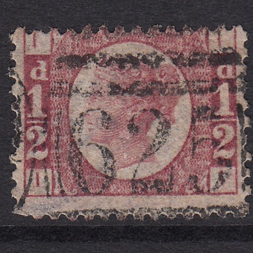 GB QV 1870 1/2d Rose-red (Plate 6) SG48-G4 II GU Portsmouth 625