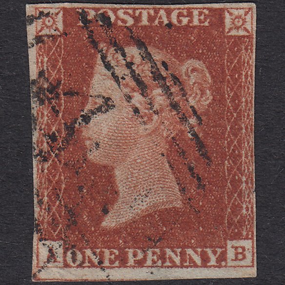 GB QV 1841 1d Pl 51 SG8-B1(1) Const Var AB GU Missing Imprimatur Nr 4M