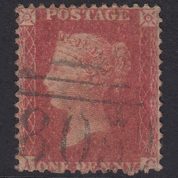 GB QV 1857 1d Pl 52 SG40-C10(1) AG GU Imprimatur Torquay 805 Well Centred