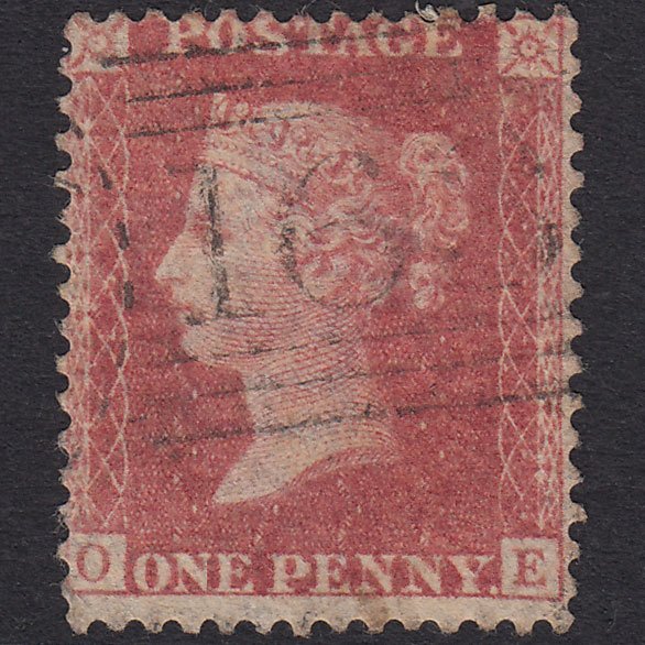 GB QV 1857 1d Rose-Red Plate 47 SG40-C10(1) OE GU Greenock 163