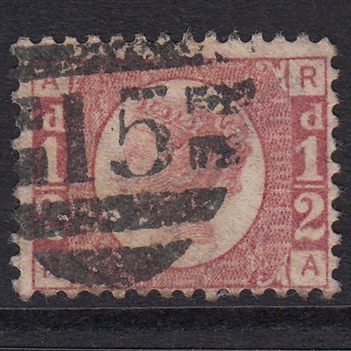 GB QV 1870 1/2d Rose Plate 11 SG49-G4 RA GU London IS Cancel
