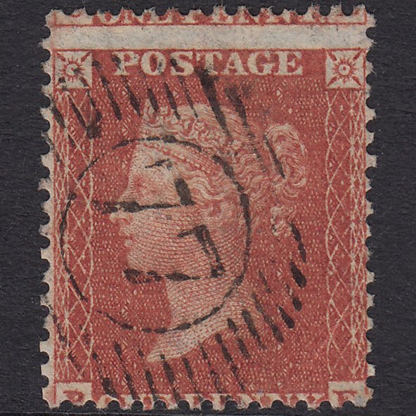 GB QV 1855 1d Red-Brown Plate 9 SG24-C3(1) PE GU London D&S 77 Misperf