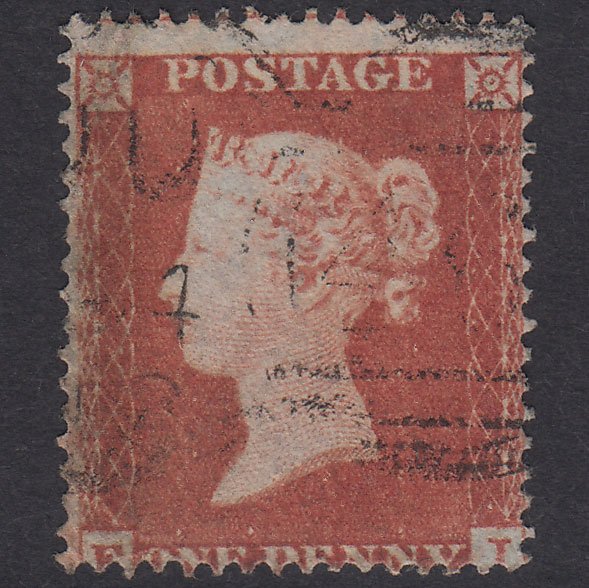 GB QV 1854 1d Red-Brown Plate 167 SG17-C1(1) FI GU Liverpool 466 Spoon