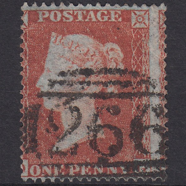 GB QV 1854 1d SG17-C1(1) Framed Reverse ?G GU Dunstable 266 Misperf