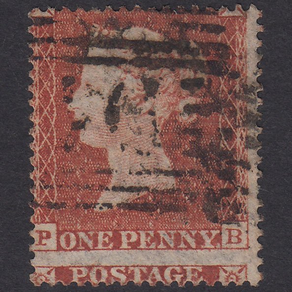 GB QV 1854 1d Red-Brown Plate R3 SG17-C1(1) PB FU Scotland