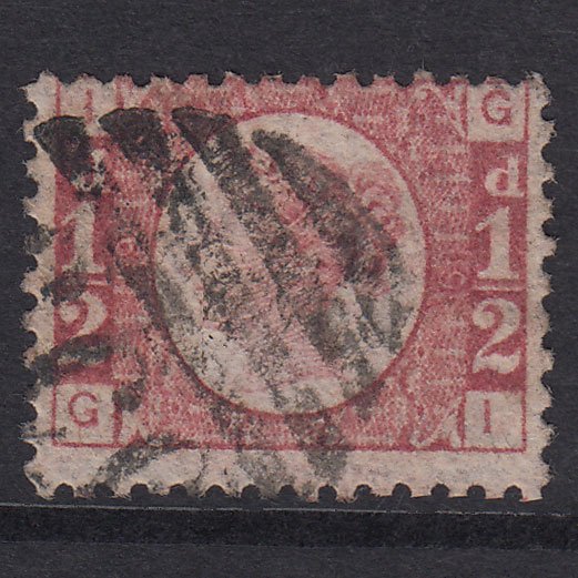 GB QV 1870 1/2d Rose Plate 19 SG49-G4 GI GU