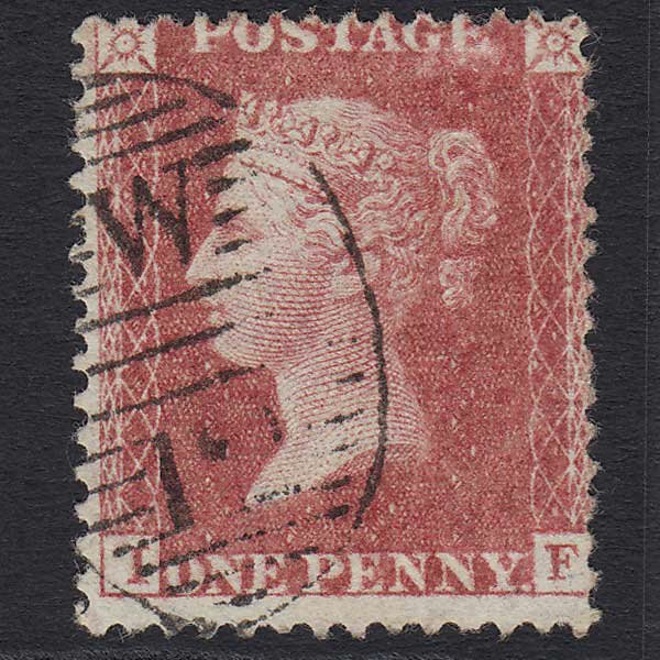GB QV 1857 1d Rose-red (Plate 42) (SG40) 'IF' GU London D&S W12 C10