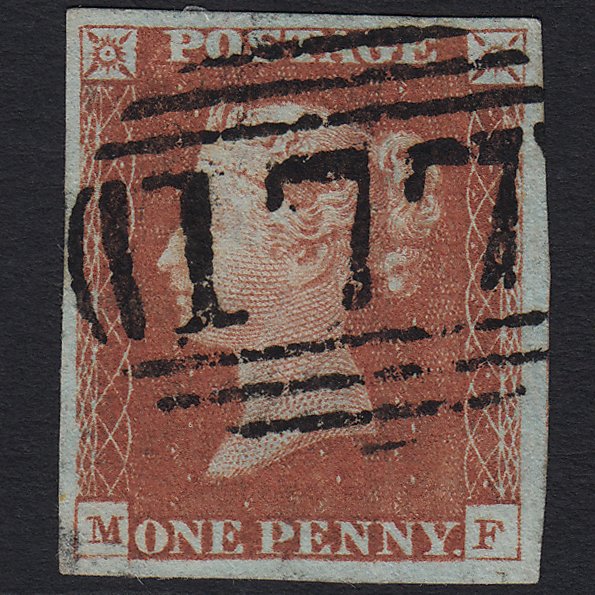GB QV 1841 1d Red-brown (Plate 68) SG8-B1(1) MF VFU Cheltenham 177 4M