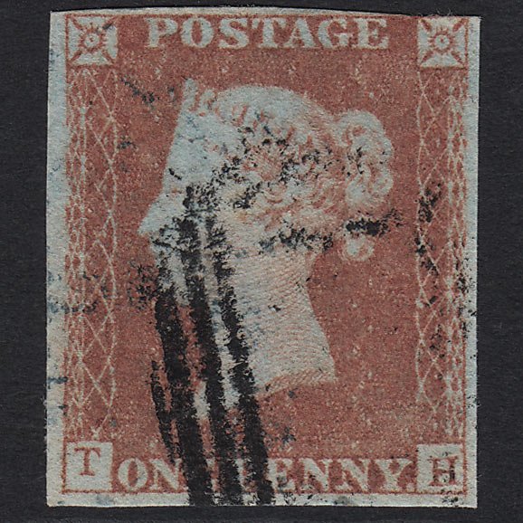 GB QV 1841 1d Red-brown (Plate 98) SG8-B1(1) TH GU nr 4 Margins