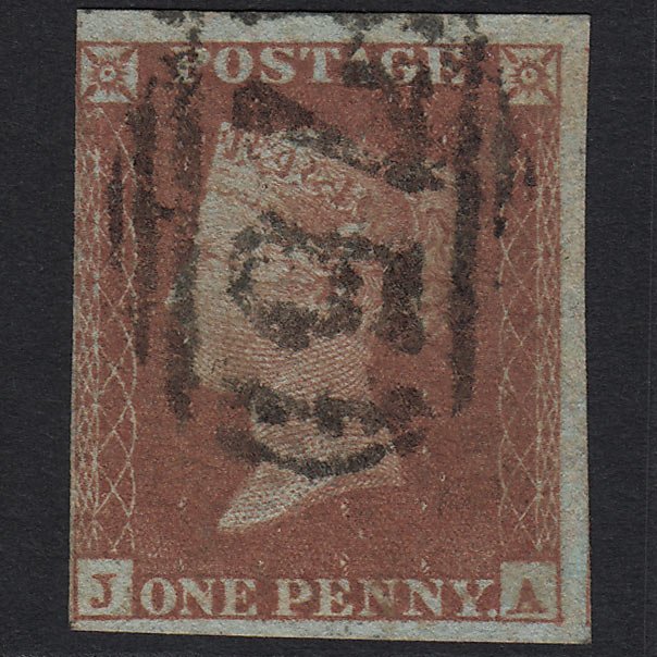 GB QV 1841 1d Red-brown (Plate 129) SG8-B2(1) JA GU Birmingham 75 nr 4M