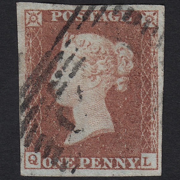 GB QV 1841 1d Red-brown (Plate 94) SG8-B1(1) QL FU in Scotland 4 Margins