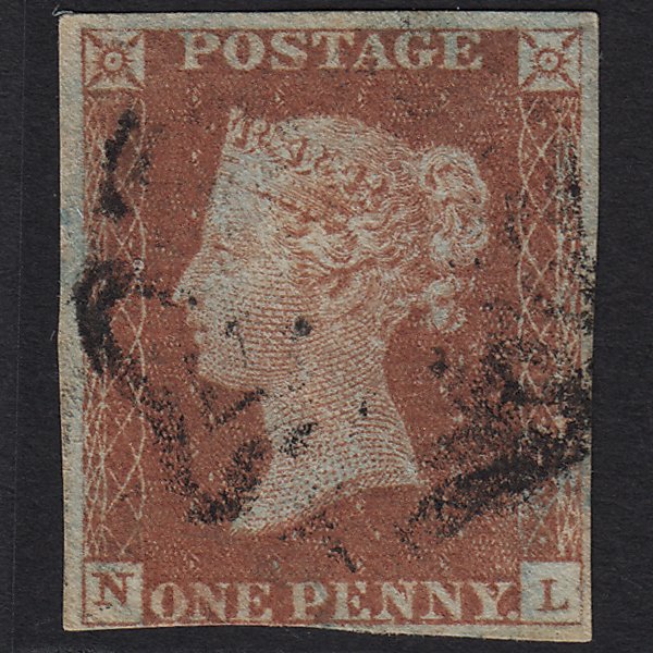 GB QV 1841 1d Red-brown (Plate 39) SG8-B1(1) NL GU 4 Margins