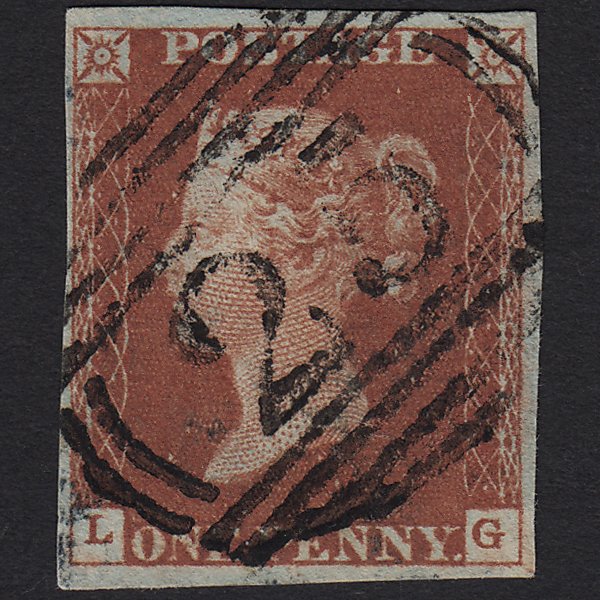 GB QV 1841 1d Red-brown (Plate 52) SG8-B1(1) LG FU Appleby 25 4M Imperf