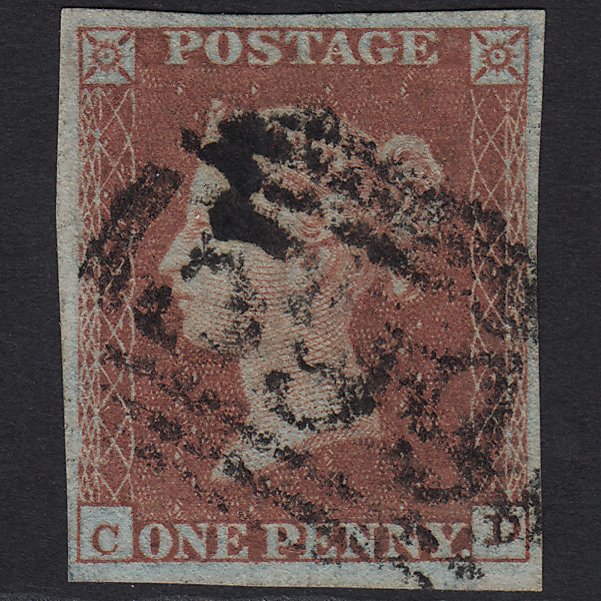 GB QV 1841 1d Red-brown (Plate 128) SG8-B2(1) CD FU Otley 599 4M Imperf