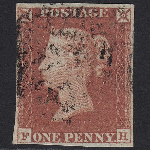 GB QV 1841 1d Red-brown (Plate 71) SG8-B1(1) FH FU 4 Margins