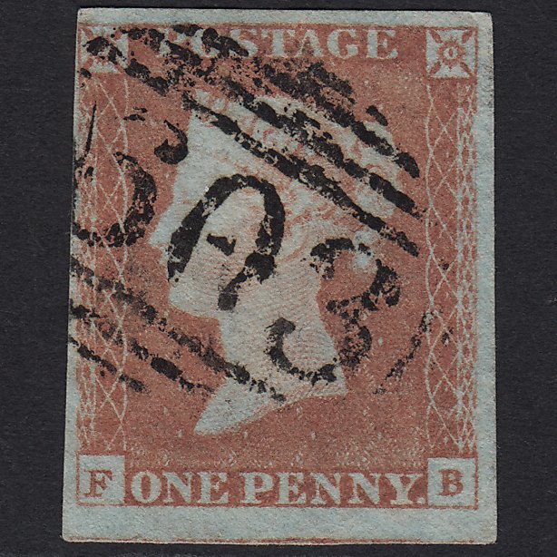 GB QV 1841 1d Red-brown (Plate 71) SG8-B1(1) FB FU Oxford 603 4 Margins