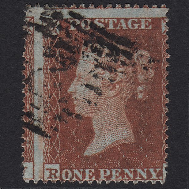 GB QV 1854 1d Red-brown (Plate 195) SG17-C1(1) RK FU in Scotland Large Misperf