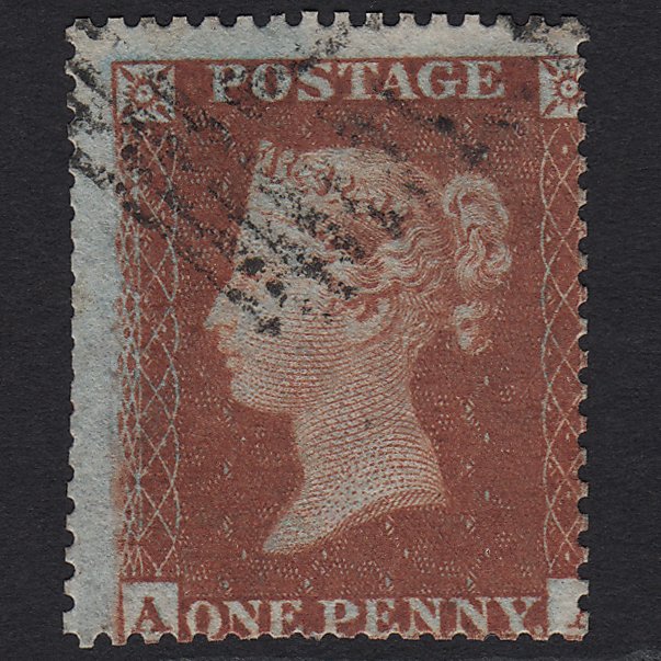 GB QV 1854 1d Brick-red (Plate 195) SG17-C1(3) AA GU Light Cancel